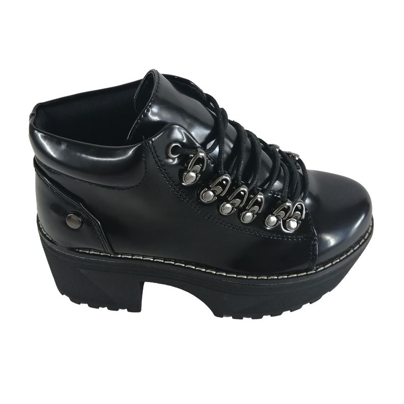 Botin de Mujer con plataforma Negro-2