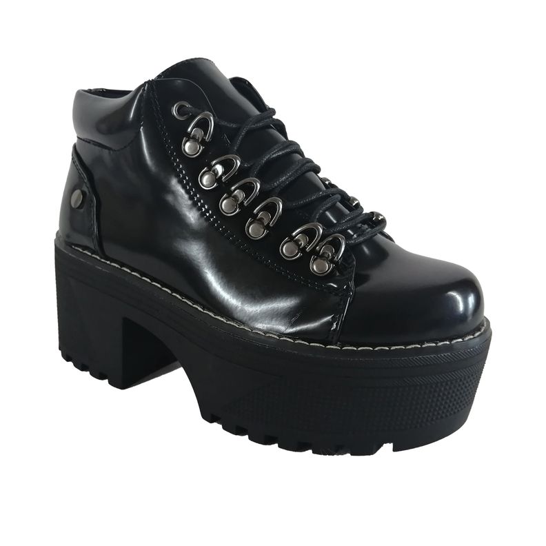 Botin de Mujer con plataforma Negro-3