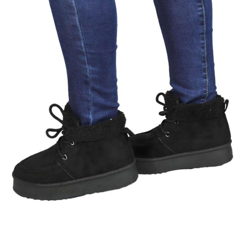 Pantubotas Cordones Chiporro Mujer 17 Yassne Negro-1