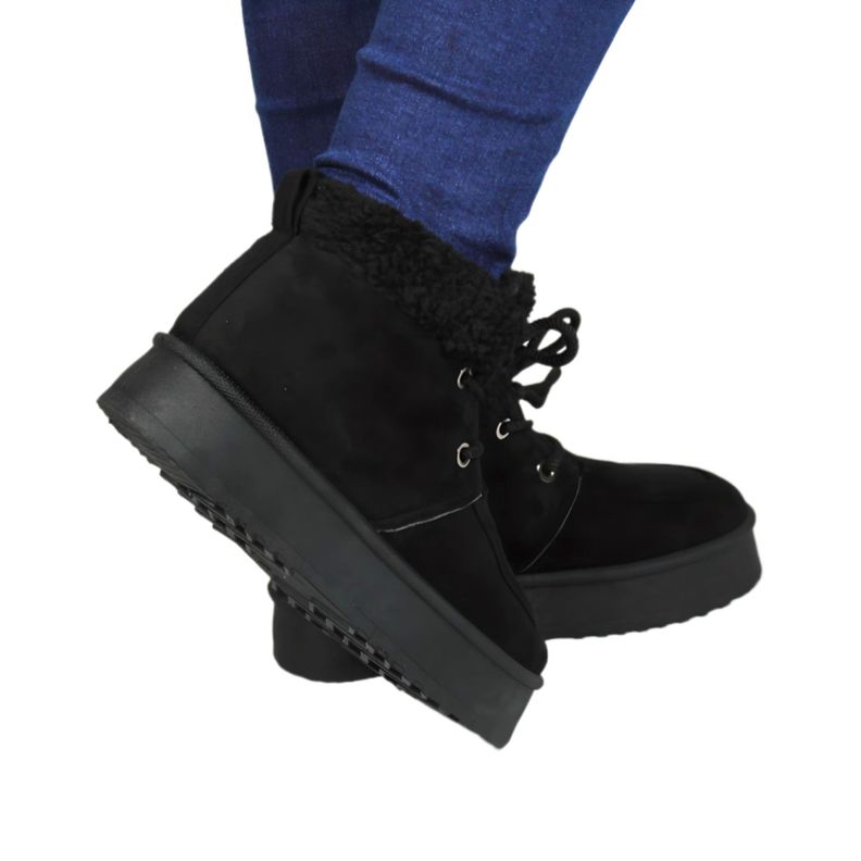 Pantubotas Cordones Chiporro Mujer 17 Yassne Negro-2