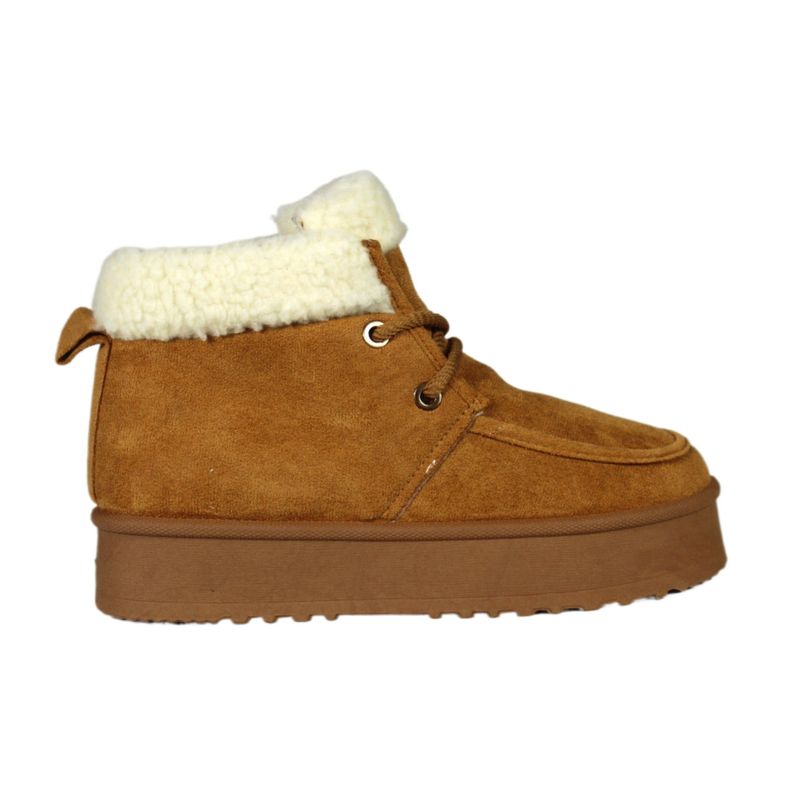 Pantubotas Cordones Chiporro Mujer 17 Yassne Café Claro-0
