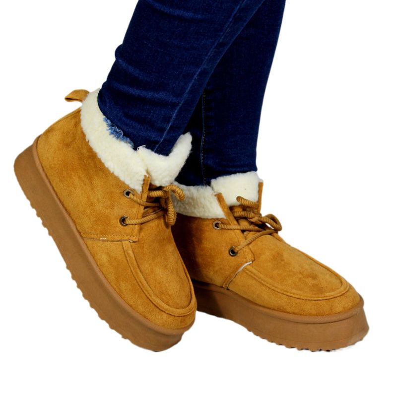 Pantubotas Cordones Chiporro Mujer 17 Yassne Café Claro-2
