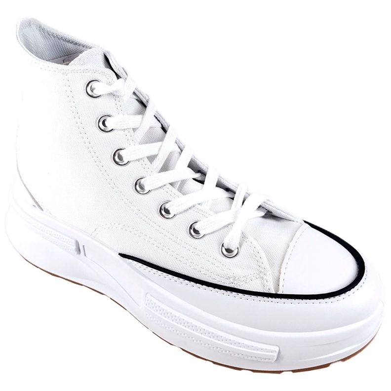 Zapatilla Urbana Caña Alta de Mujer Con Plataforma J25 Blanco-1