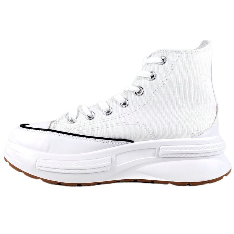 Zapatilla Urbana Caña Alta de Mujer Con Plataforma J25 Blanco-3
