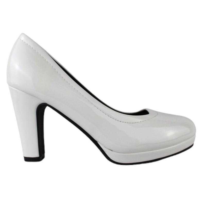 Zapato de fiesta mujer taco alto 45 Yassne Blanco-0