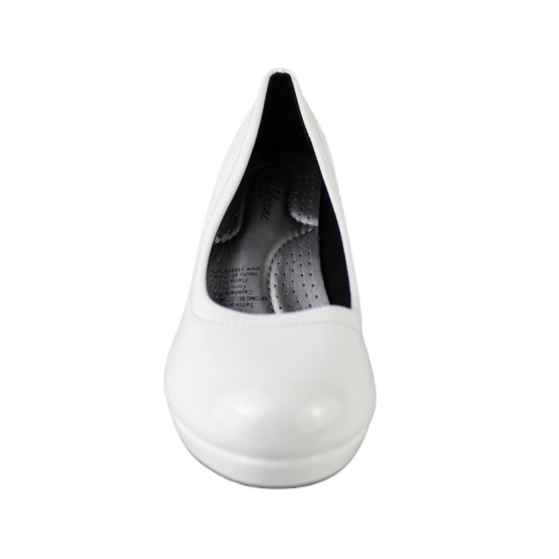 Zapato de fiesta mujer taco alto 45 Yassne Blanco-2