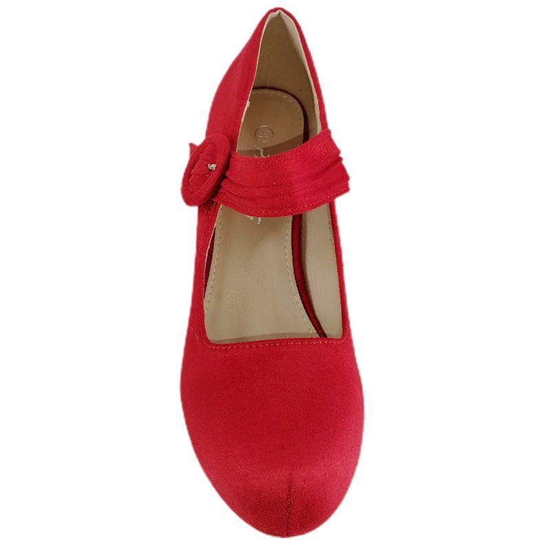 Zapato Formales de Mujer Rojo-3