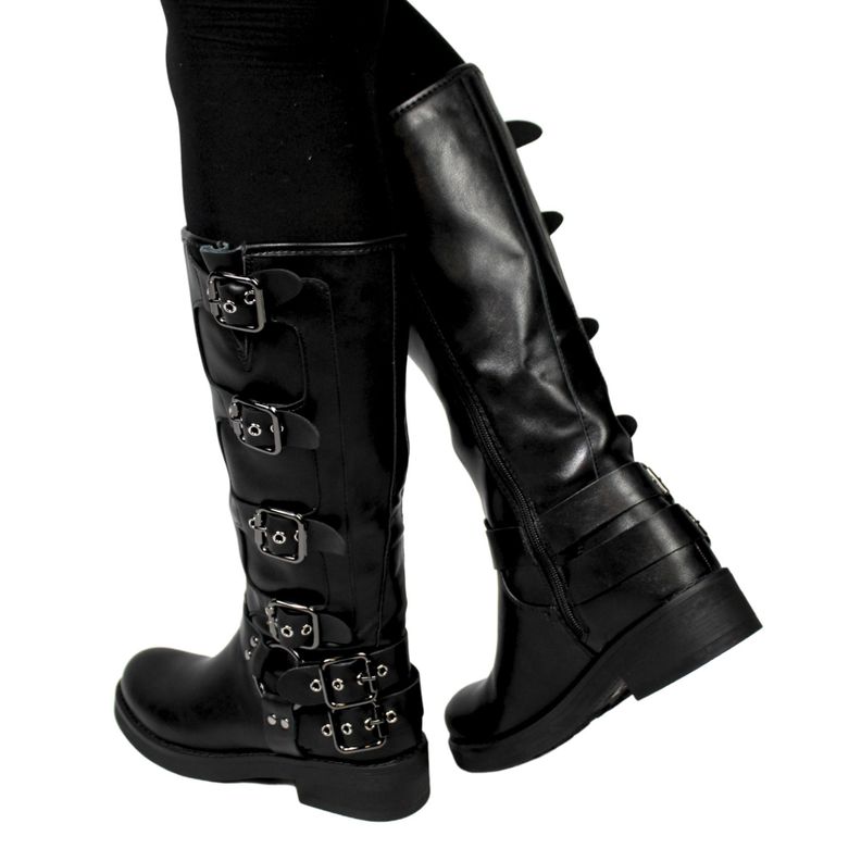 Bota Biker Hebillas Mujer Q12 Yassne-2