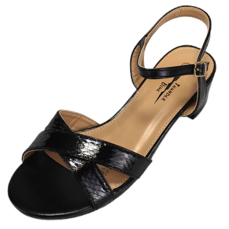 Sandalia Mujer Taco Bajo J7 Yassne Negro-1