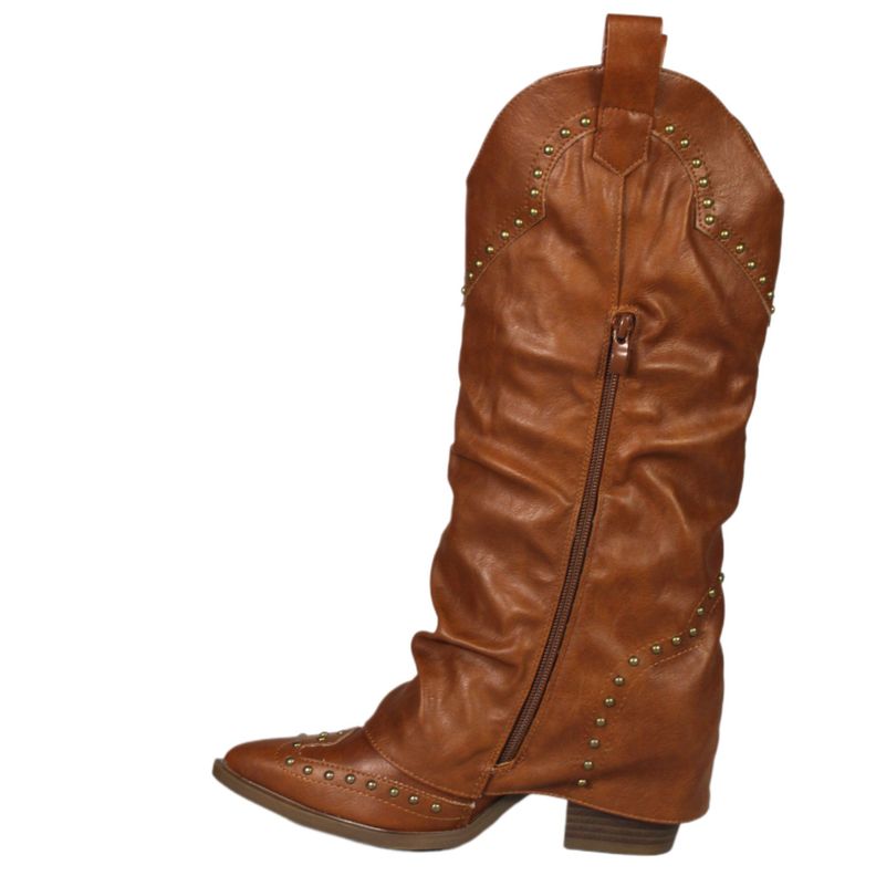 Bota Vaquera Taco Bajo 92 Yassne Café Claro-3