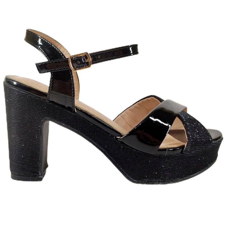 Sandalia con Plaforma de Mujer W22 Yasna Negro 35