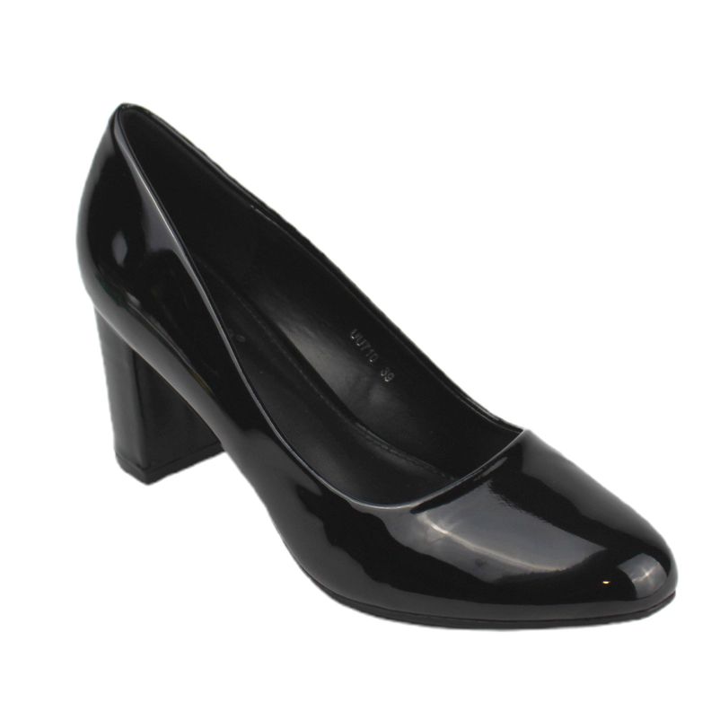 Zapato vestir taco cuadrado para Mujer u71 Yassne Negro-1