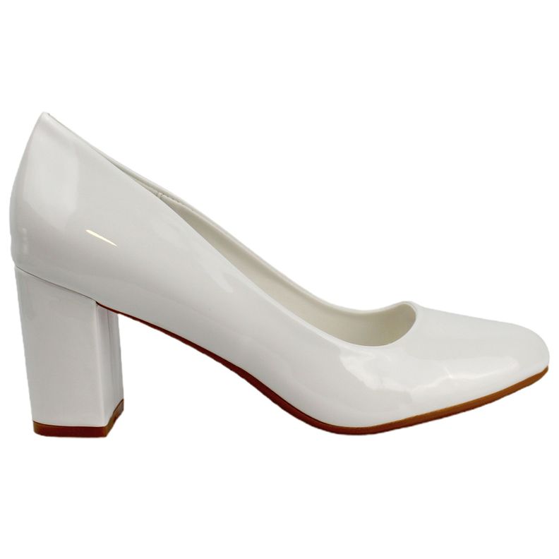 Zapato vestir taco cuadrado para Mujer u71 Yassne Blanco-0