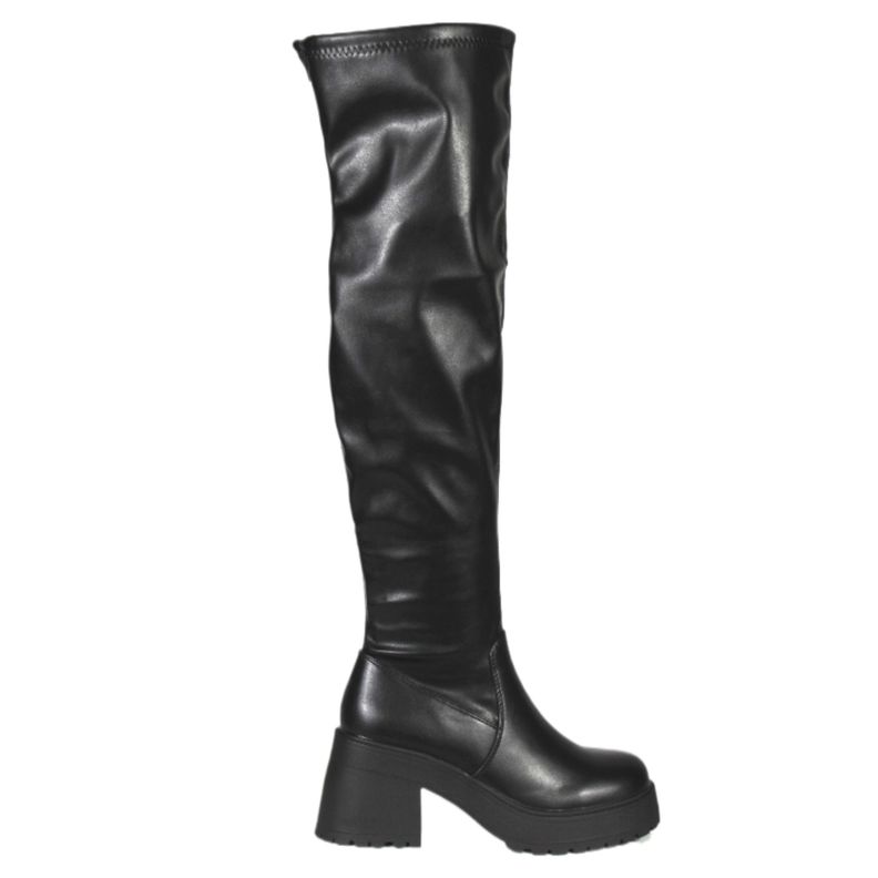 Bota Larga Mujer Ecocuero 27 Yassne Negro-0