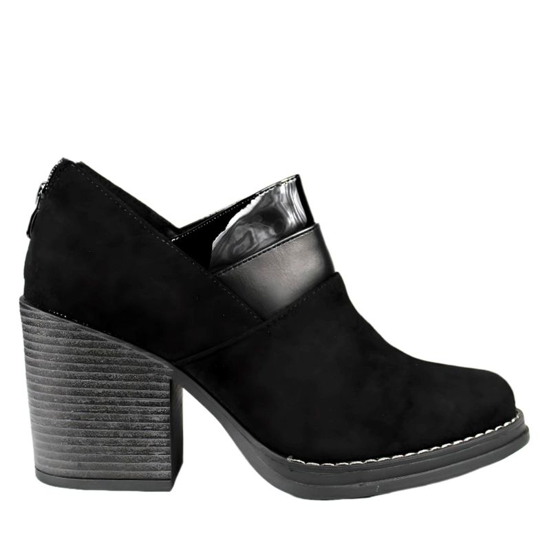 Botin Mujer Elegante Taco Medio 64 Yassne Negro-0