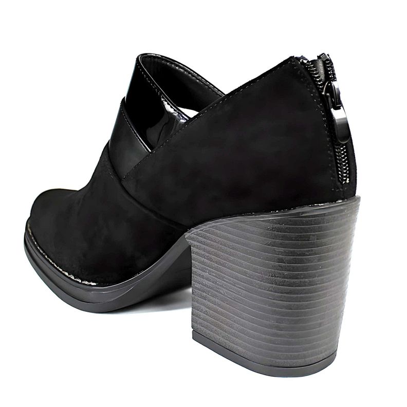 Botin Mujer Elegante Taco Medio 64 Yassne Negro-3