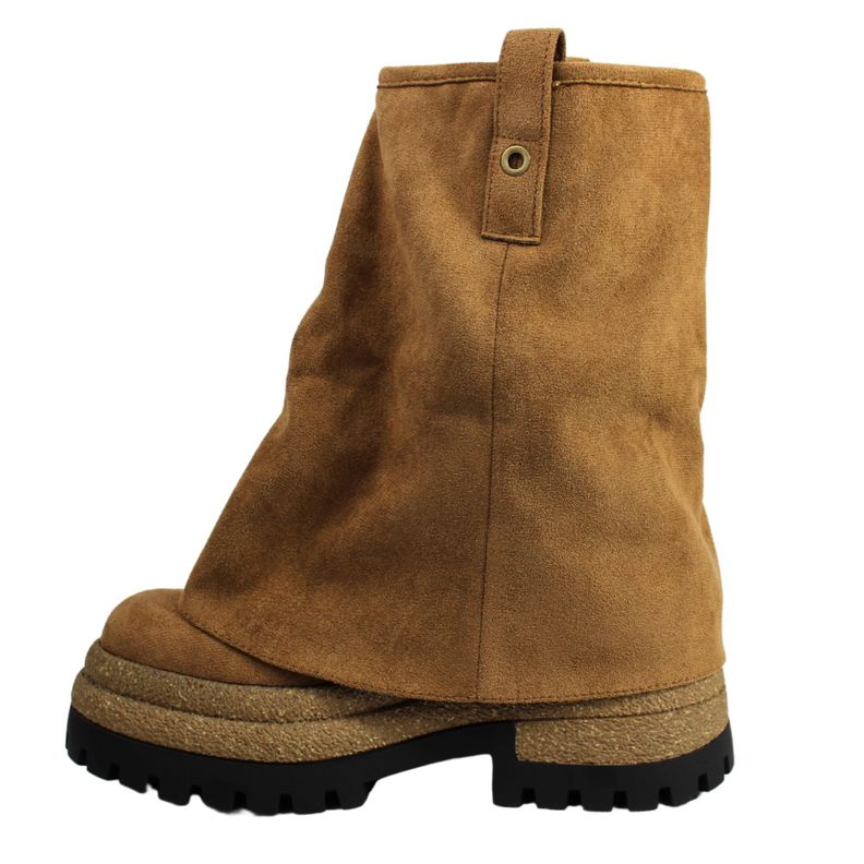 Bota Gamuza Plataforma 20 Yassne Café Claro-3