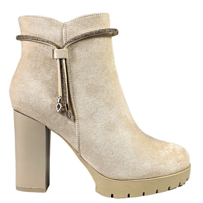 Botin Mujer Taco Alto Gamuza 08 Yassne Beige-0