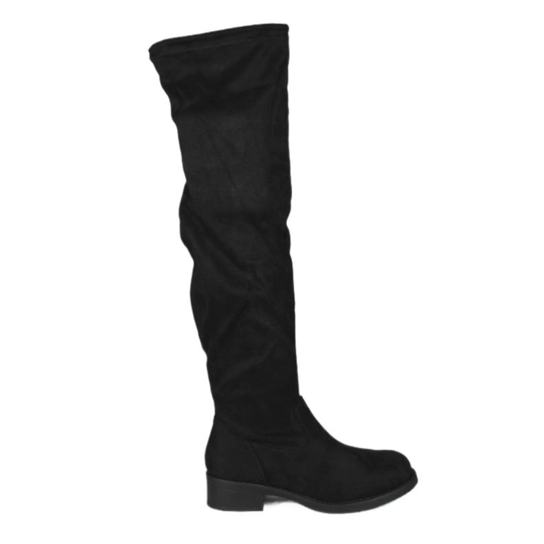 Bota Larga Gamuza Mujer 32 Yassne Negro-0