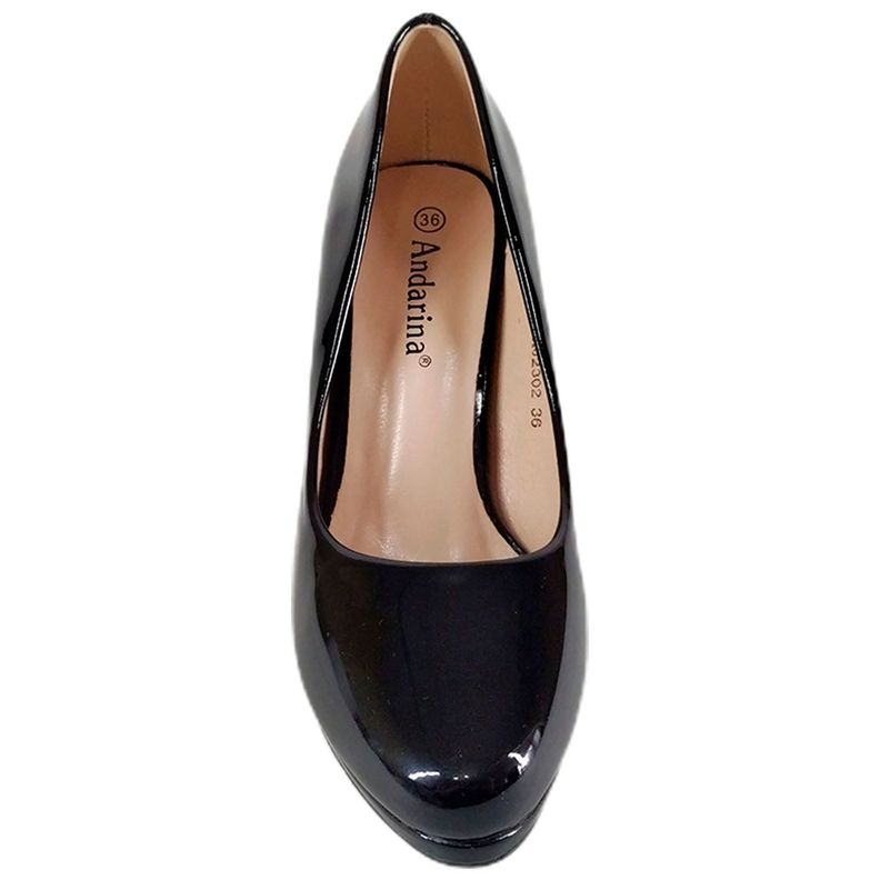 Zapato Charol Formal de Mujer Taco Alto AU2-3