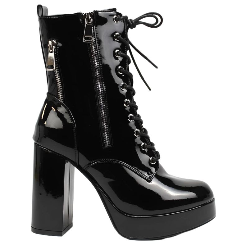 Botin de Mujer Taco Alto 326  Negro Yassne-0