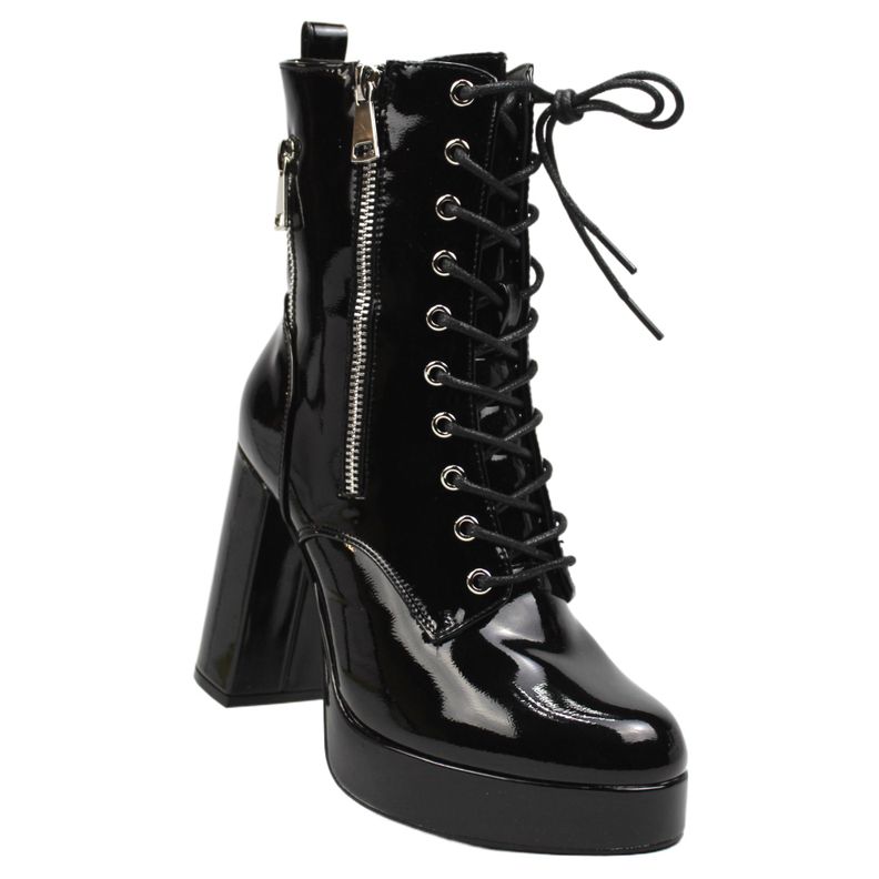 Botin de Mujer Taco Alto 326  Negro Yassne-1
