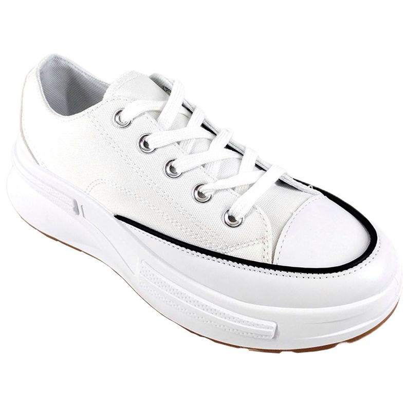 Zapatilla Urbana de Mujer Con Plataforma J26 Blanco-1