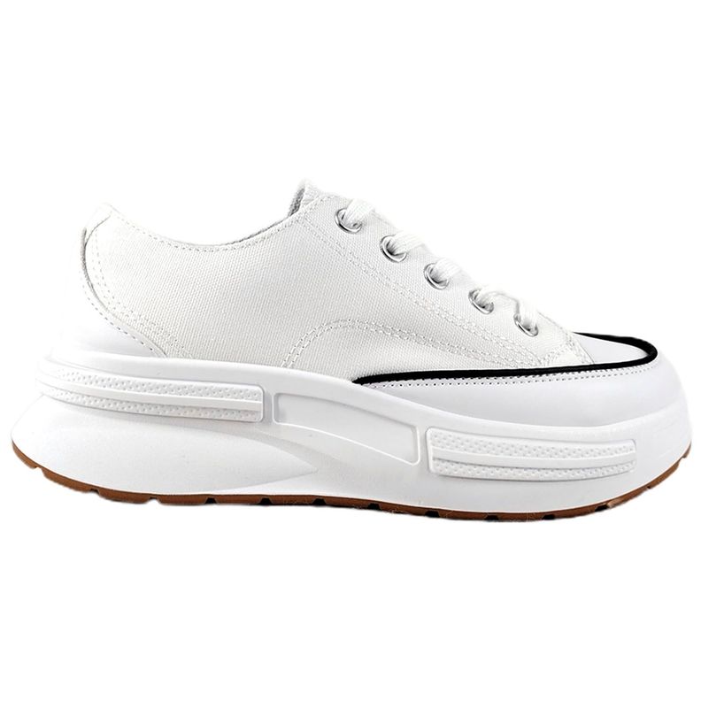 Zapatilla Urbana de Mujer Con Plataforma J26 Blanco