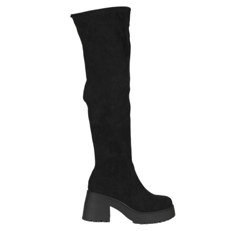 Bota Larga Mujer Gamuza 27 Yassne Negro-0