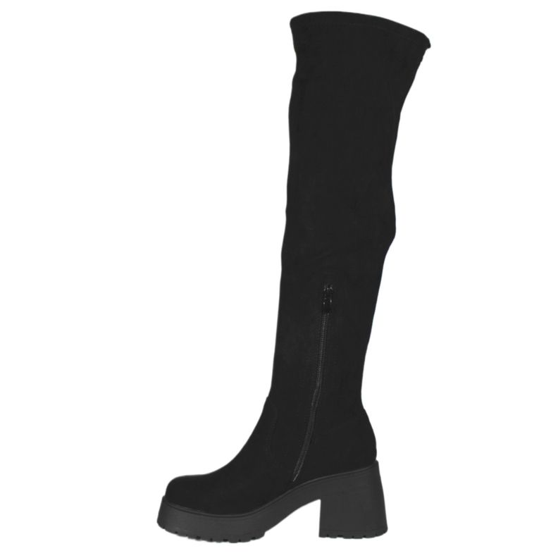 Bota Larga Mujer Gamuza 27 Yassne Negro-3