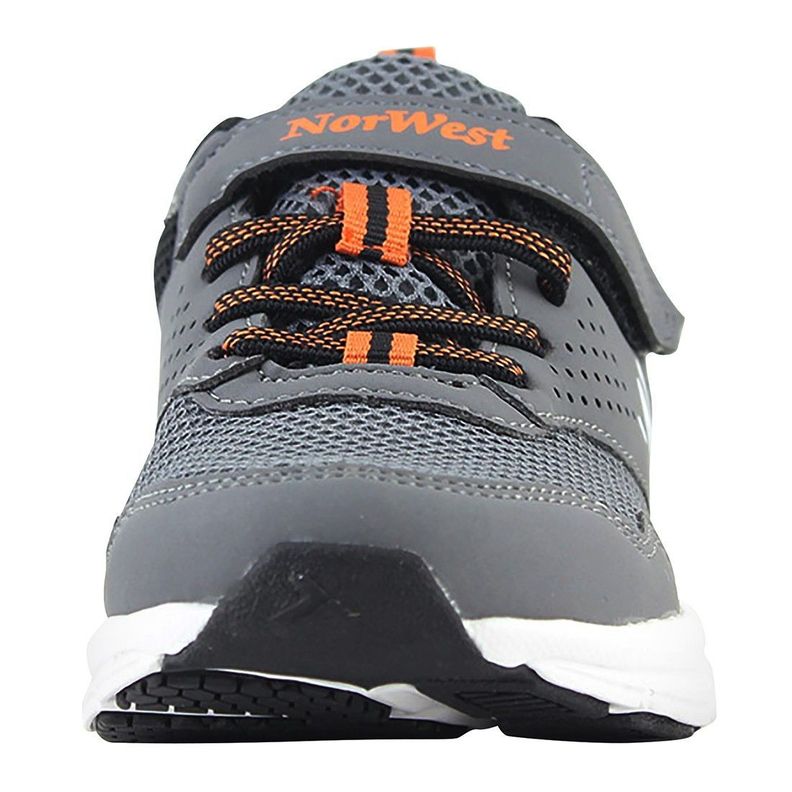 ZAPATILLA NORWEST BEGIN RUN INFANTIL GRIS NEGRO NARANJA-2