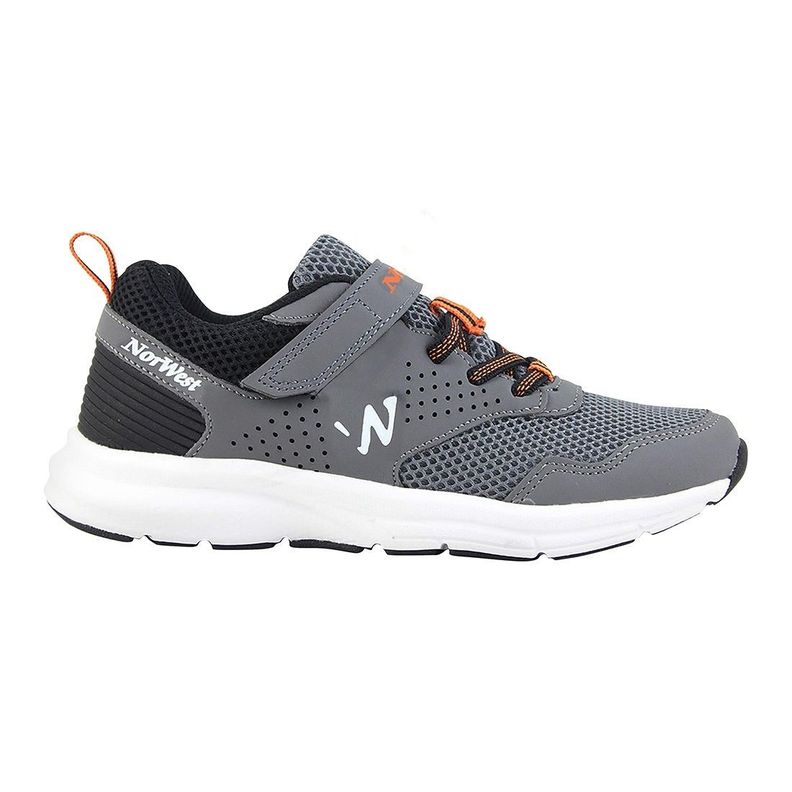 ZAPATILLA NORWEST BEGIN RUN INFANTIL GRIS NEGRO NARANJA-0