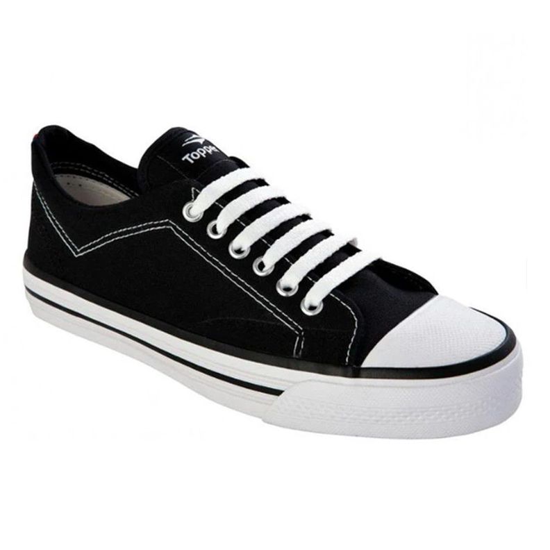 Zapatilla Derby Lona Negro Unisex Topper-0
