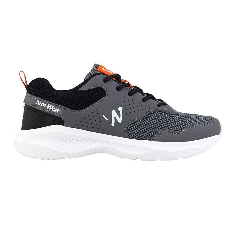 ZAPATILLA NORWEST BEGIN RUN HOMBRE GRISNARANJANEGRO-0