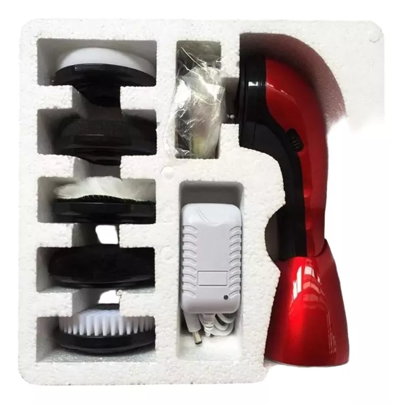 Pulidor Zapatos Lustrador Eléctrico Profesional 6 Piezas-4