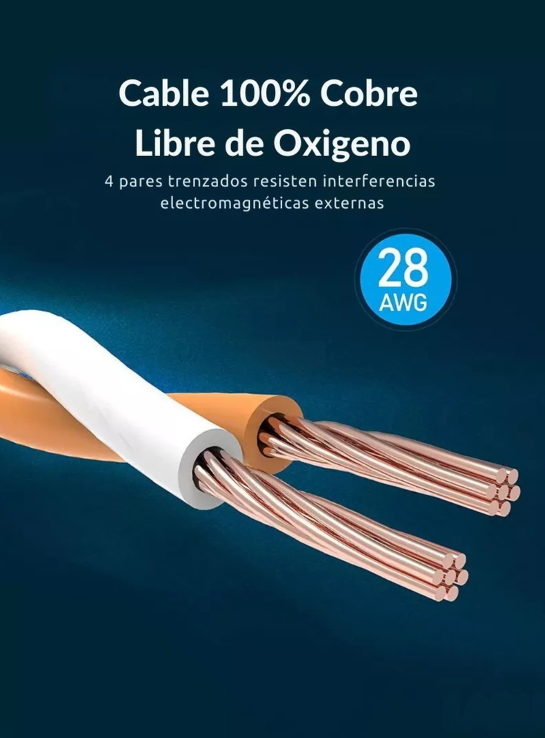 15 Mts. Cat8 Sftp 40gbps. Cable Red Ethernet Rj45. Vention.-4