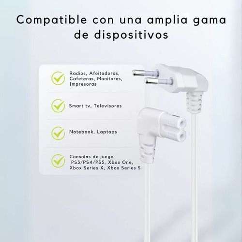 Cable De Poder Ps5 Ps4 Ps310m Premium Corriente Play-1