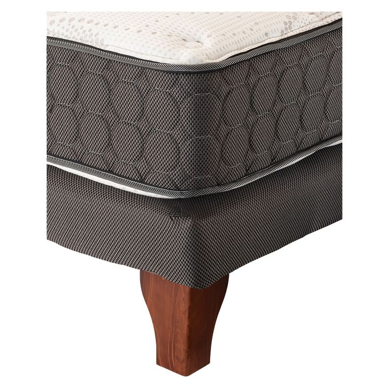 Cama Europea Nova Prime Dual Gris 2.0 Plazas Box-1