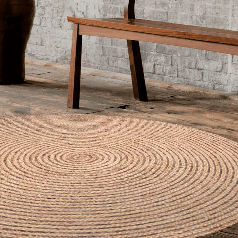 Alfombra Yute Redonda Nav BK 625 200x200 cm Bazhars-1