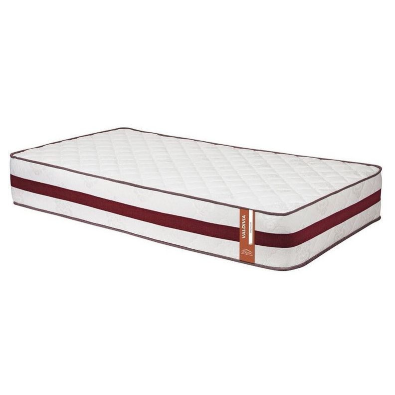 Colchon New Valdivia 1.5 plazas Burdeo 105x190x28 Cm-0