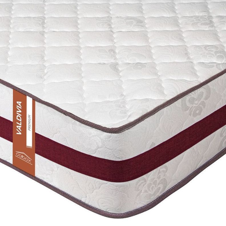 Colchon New Valdivia 1.5 plazas Burdeo 105x190x28 Cm-1