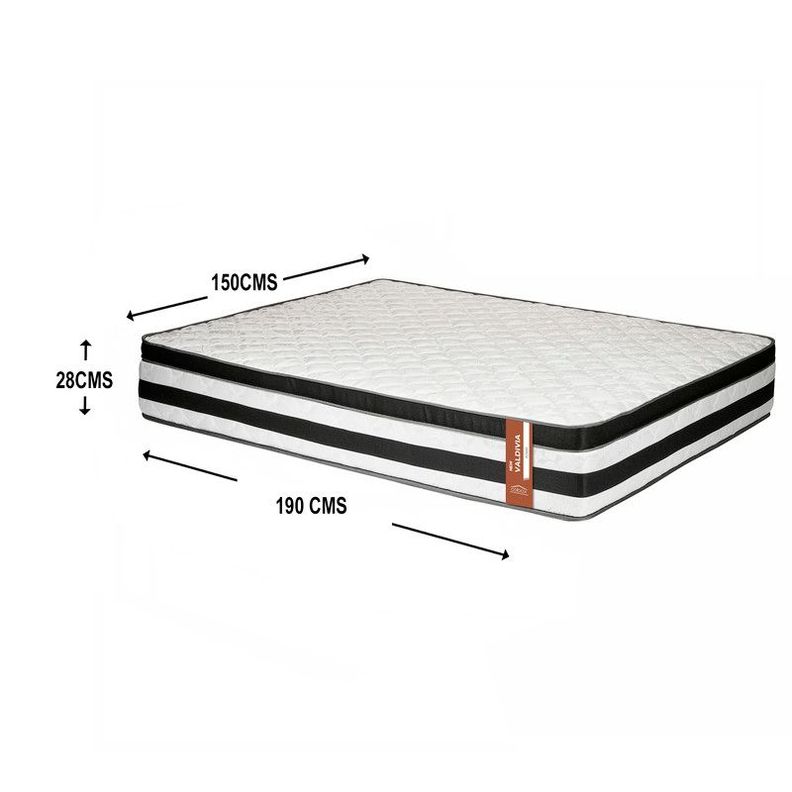 Colchon New Valdivia 2 plazas Negro 150x190x28 Cm-2