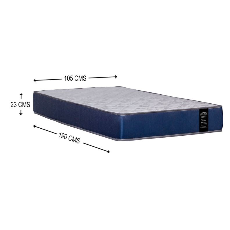 Colchón América 1.5 Plazas Azul 105x190x23 Cm-1