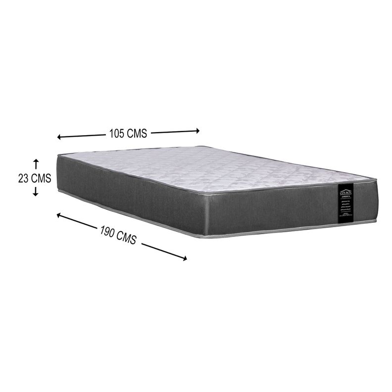 Colchón América 1.5 Plazas Gris 105190x23 Cm-1