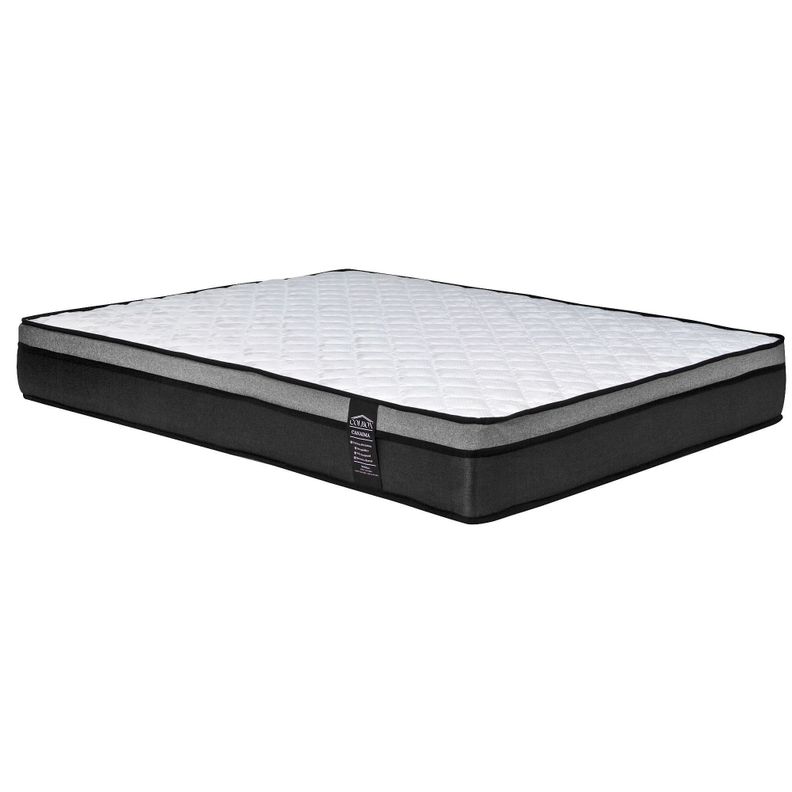 Colchon Canaima 2 Plazas Negro 150x190x26 Cm Resorte Bonell Dual Side