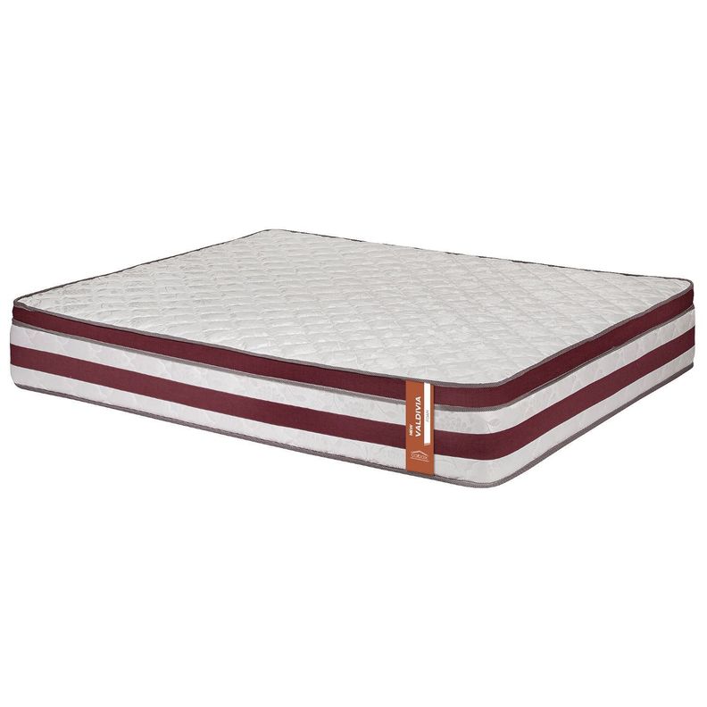 Colchon New Valdivia 2 plazas Burdeo 150x190x28 Cm-0