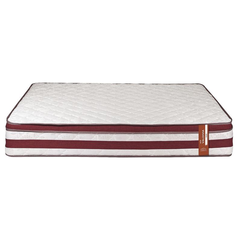 Colchon New Valdivia 2 plazas Burdeo 150x190x28 Cm-1