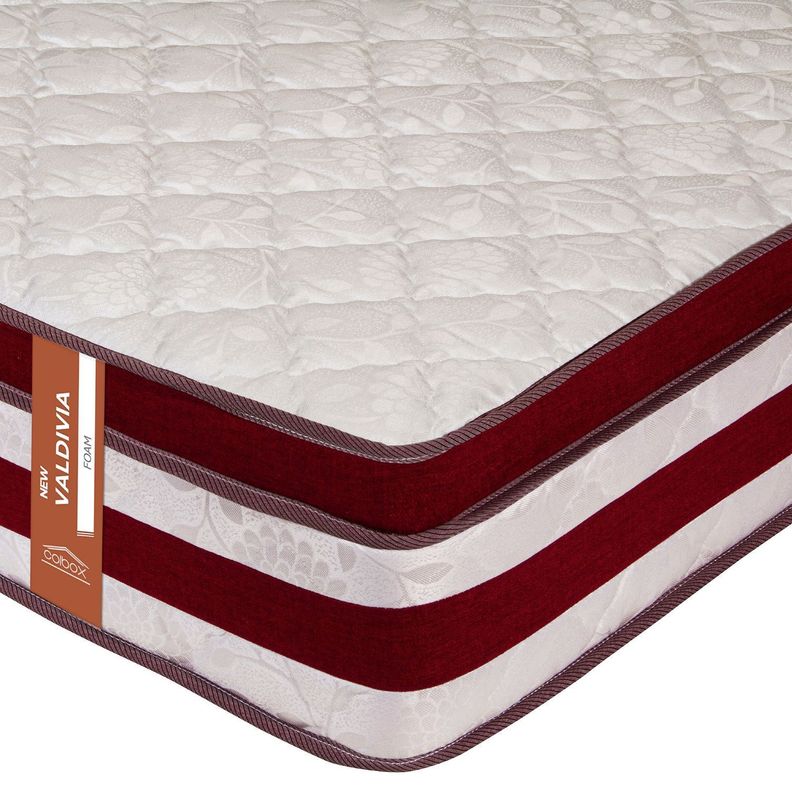 Colchon New Valdivia 2 plazas Burdeo 150x190x28 Cm-2