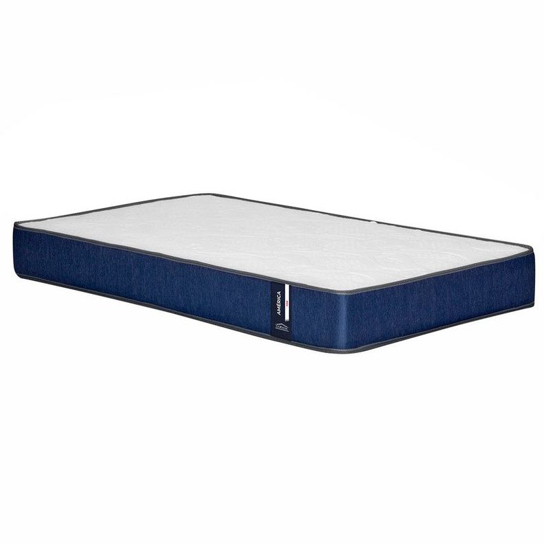 Colchon America 1,5 plazas Azul plazas 105x190x20 Cm-0