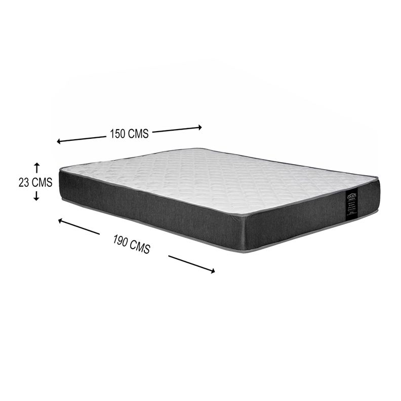Colchon América 2 Plazas Gris 150x190x23 Cm-1